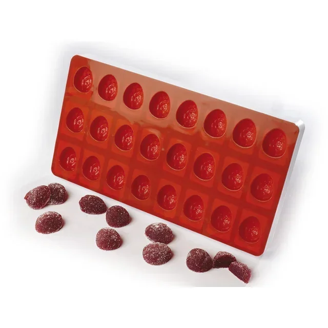 Half-Strawberry Mold for Confectionery - 24 Cavities