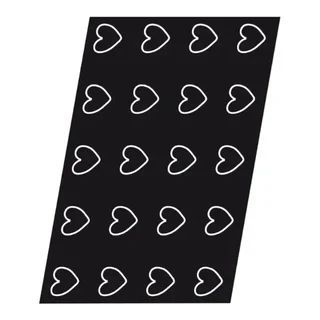 Silicone Mold 20 Domed Hearts - 75 x 65 mm