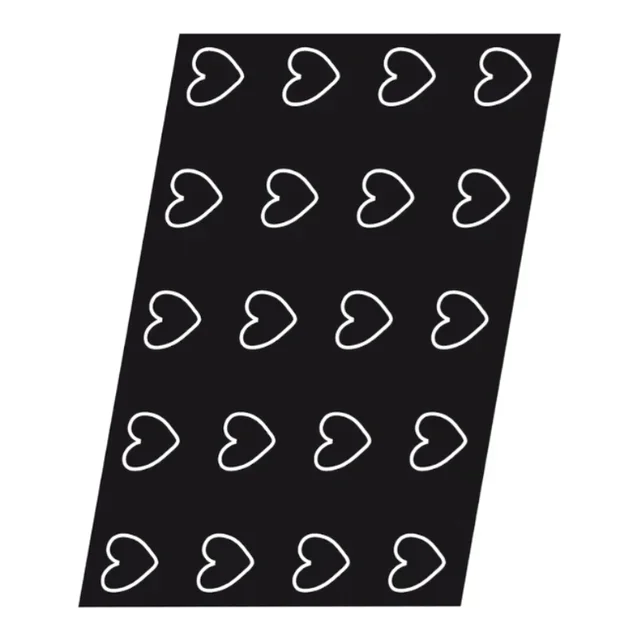 Silicone Mold 20 Domed Hearts - 75 x 65 mm