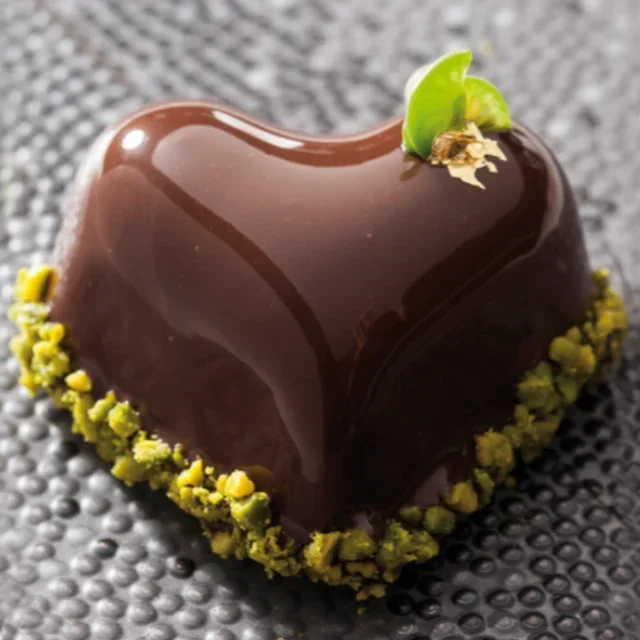 Molde Silicona 20 Corazones Abombados - 75 x 65 mm