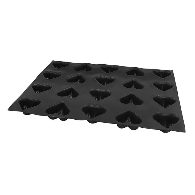 Molde Silicona 20 Corazones Abombados - 75 x 65 mm