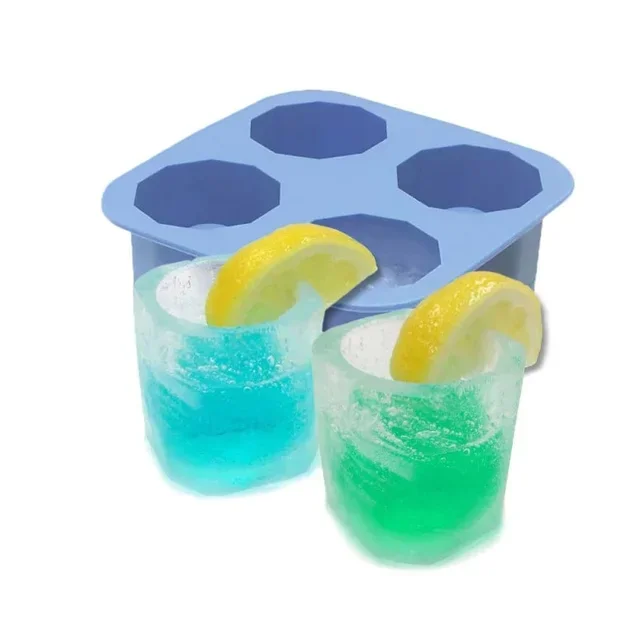 Ice Cube Mold in Shot Glass Shape - 4 Cavities