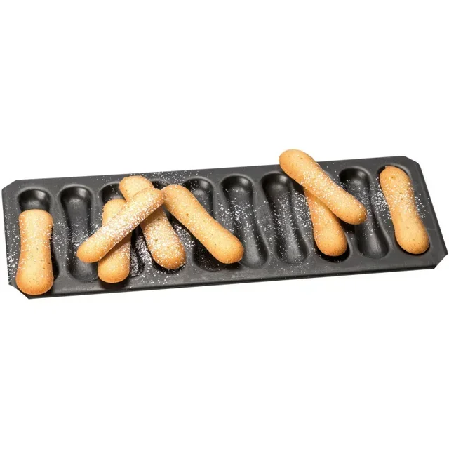 Silicone Mold 10 Cat Tongues - Biscuit Imprints - Length 95 mm