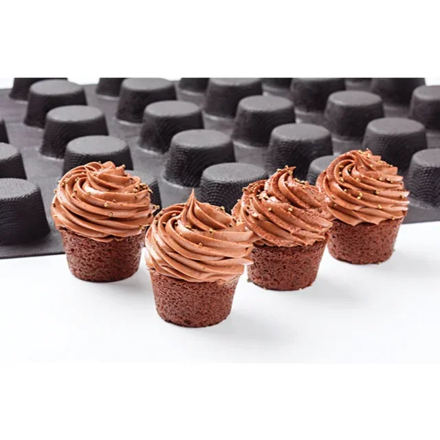 Moule à Mini-Muffins 28 Cavités - Diamètre 51 mm - Antiadhésif