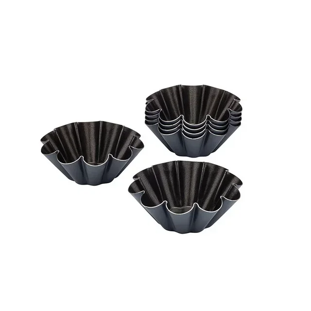 Brioche-Form 10 Rippen - Durchmesser 80 mm - Set mit 12 Stück