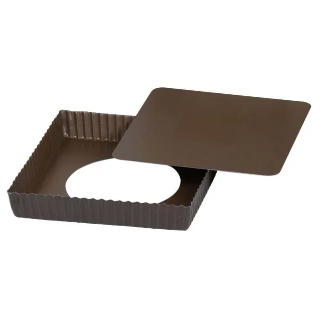 Square Fluted Loose Bottom Tart Pan 23 cm - Pastry Tart Quatre Vingt Dix degrés