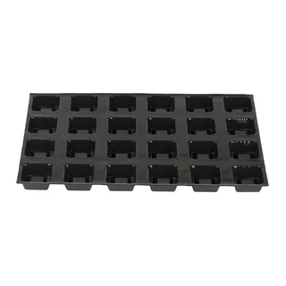 Molde Savarin Cuadrado 24 Cavidades 70x70 mm - Pastelería Profesional