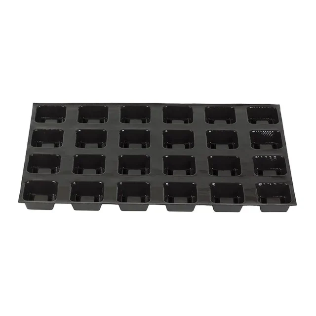 Molde Savarin Cuadrado 24 Cavidades 70x70 mm - Pastelería Profesional
