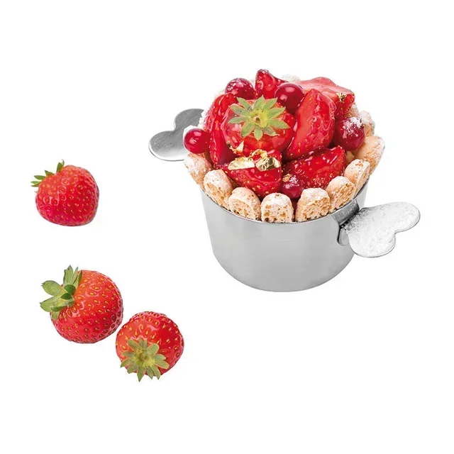 Stainless Steel Charlotte Mold Open 12 cm - Capacity 65 cl