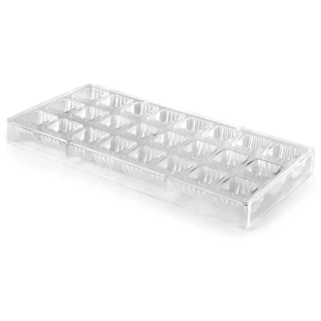 Grooved Rectangle Chocolate Mold 25.5 x 24.5 mm