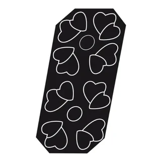 Interlocking Hearts Cake Mould - 8 Cavities - Rectangular Format 120 x 113 mm
