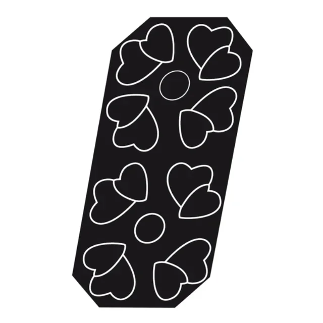 Interlocking Hearts Cake Mould - 8 Cavities - Rectangular Format 120 x 113 mm