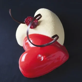 Interlocking Hearts Cake Mould - 8 Cavities - Rectangular Format 120 x 113 mm