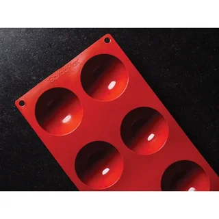 Forma de Silicone Meia-Esfera 6 Cavidades - Diâmetro 70 mm