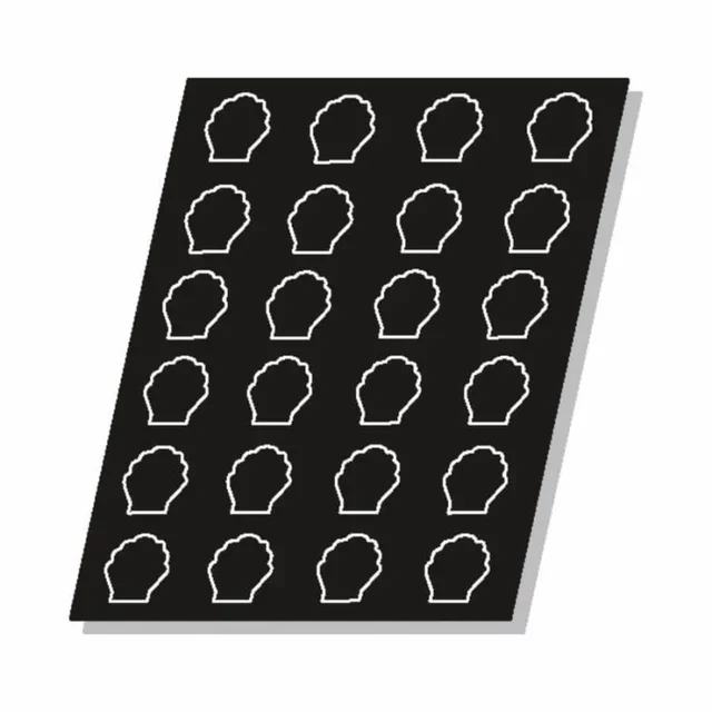 Jakobsmuschel-Form Flexipan 24 Fächer 70 ml