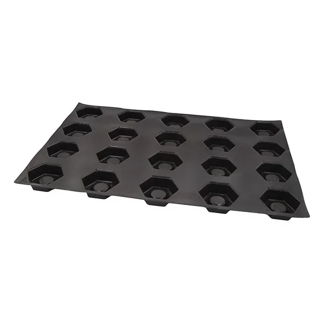 Molde Pastelería Hexagonal 20 Cavidades - Diámetro 8 cm