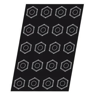 Hexagonal Pastry Mold 20 Cavities - Diameter 8 cm