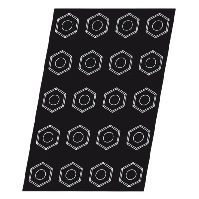 Hexagonal Pastry Mold 20 Cavities - Diameter 8 cm