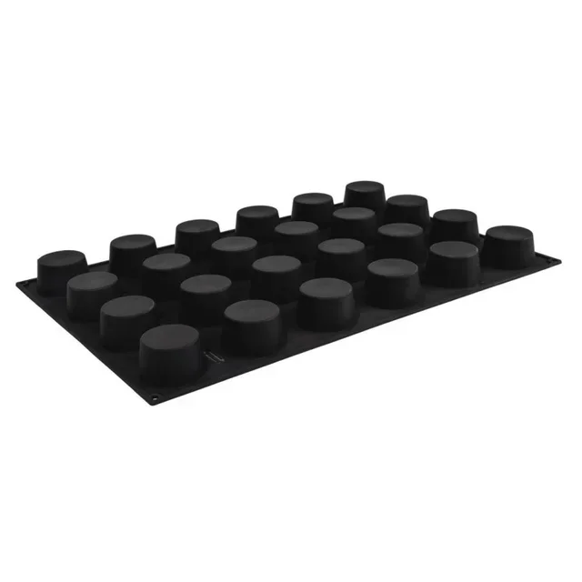 Moule à Muffins Silicone Anti-adhésif 24 Empreintes - Diamètre 7,5 cm