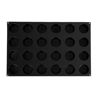 Moule à Muffins Silicone Anti-adhésif 24 Empreintes - Diamètre 7,5 cm