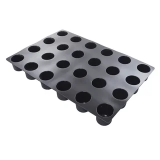 Molde Cilíndrico Borde Alto Redondeado - 24 Cavidades