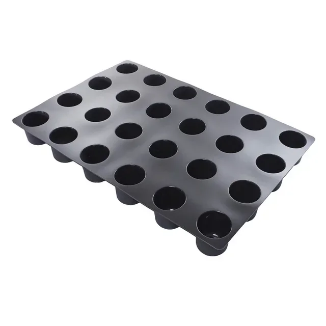 Moule Pâtisserie Cylindre Bombé 24 Cavités - Forme Ronde Haute