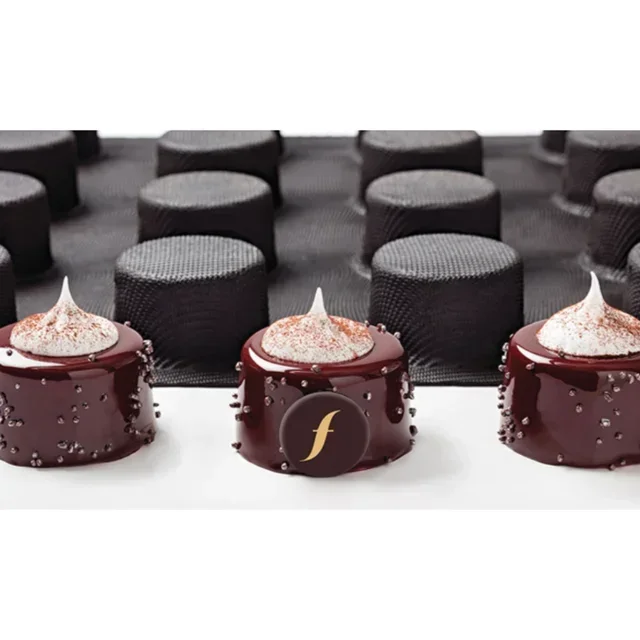 Molde Cilindro Pastelería - 24 Impresiones Redondas - Diámetro 59 mm Altura 35 mm