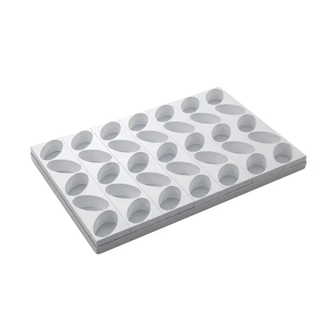 Oval Polystyrene Food Mould - 35 Cavities - 85 x 50 mm Format