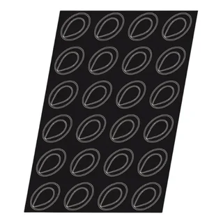 Moule Pâtisserie Ovales Echancrés 24 Cavités 85x61 mm