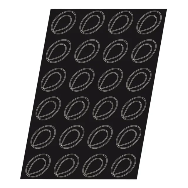 Moule Pâtisserie Ovales Echancrés 24 Cavités 85x61 mm