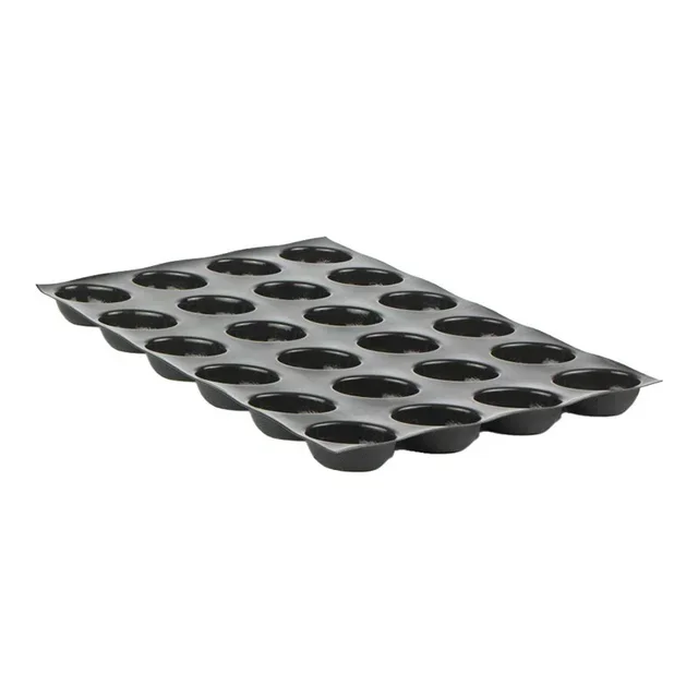 Moule Pâtisserie Ovales Echancrés 24 Cavités 85x61 mm