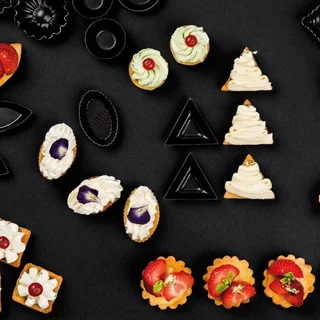 Forma Quadrada para Petits-Fours - Conjunto de 25 Peças - Forma Lisa