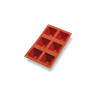 Pyramid Silicone Mould 6 Cavities - 70x70 mm - Professional Pastry