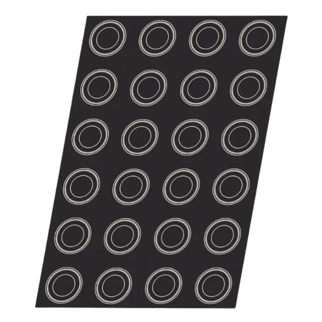 Molde de Pastelería Redondo - 24 Cavidades - Diámetro 66 mm - Diseño Encantador