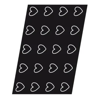 Silicone Mold 20 High Relief Hearts - 66x62 mm Pastry