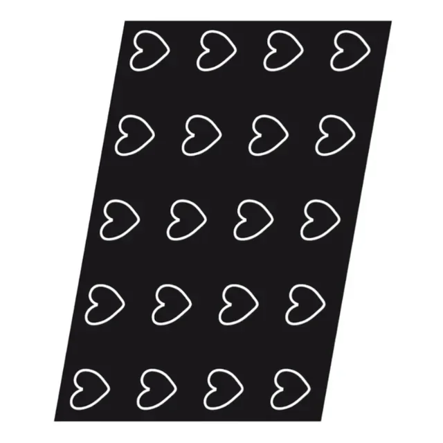 Silicone Mold 20 High Relief Hearts - 66x62 mm Pastry