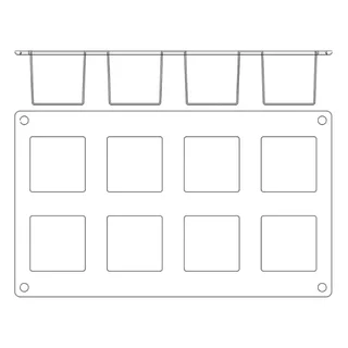 Moule Silicone 8 Cubes Carrés 50mm - Antiadhésif