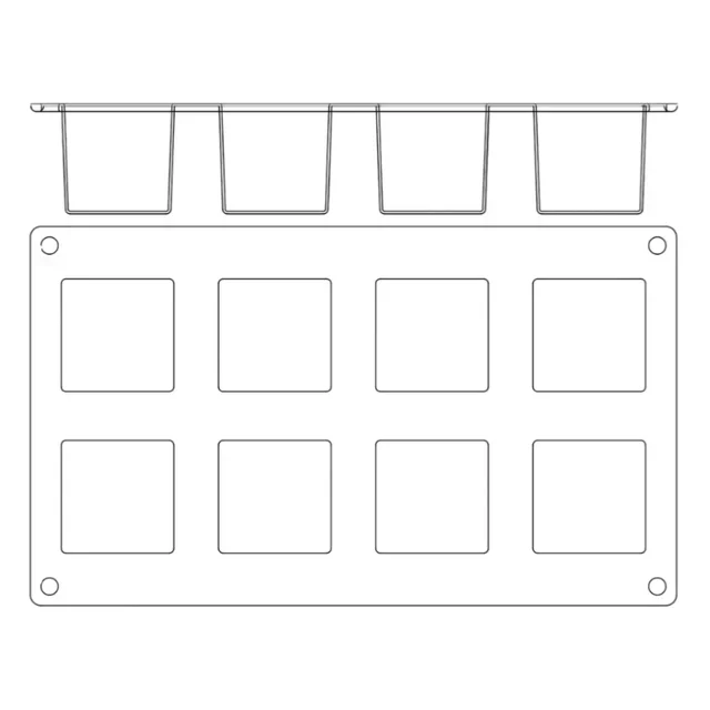 Silicone Cube Mold 50mm - 8 Square Cavities