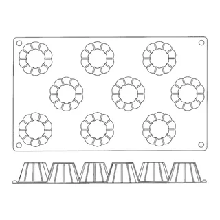 Forma de Silicone para Brioche - 9 Cavidades - Diâmetro 52 mm
