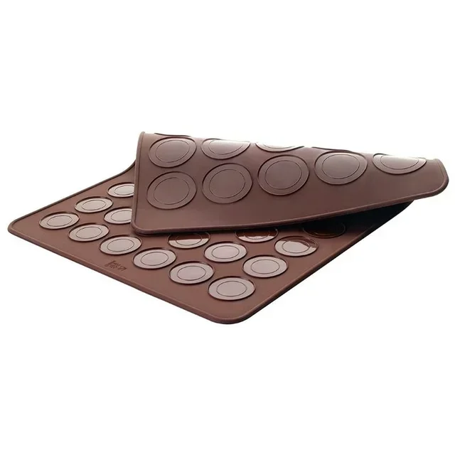 Lámina de Silicona Reversible para Macarons - Tamaño Profesional 39x29 cm