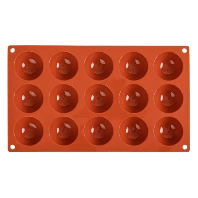 Forma de Pastelaria Formaflex 15 Meias Esferas Silicone