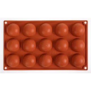 Forma de Pastelaria Formaflex 15 Meias Esferas Silicone