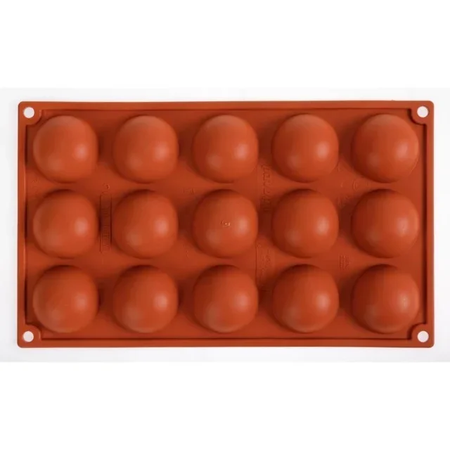 Forma de Pastelaria Formaflex 15 Meias Esferas Silicone