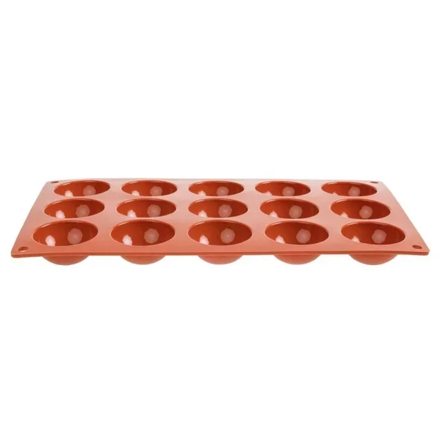 Forma de Pastelaria Formaflex 15 Meias Esferas Silicone