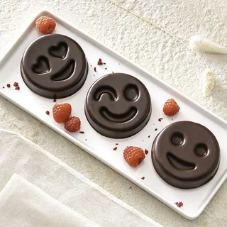 Smiley Eiswürfelform - 24 Silikonformen