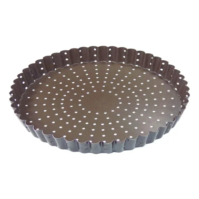 Geriffelte perforierte Antihaft-Tarteform - 30 cm Durchmesser