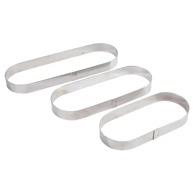 Rechteckige Edelstahl-Tarteform - Länge 24 cm