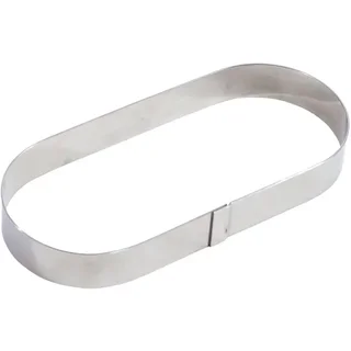 Molde para Tarta Rectangular de Acero Inoxidable - Longitud 24 cm