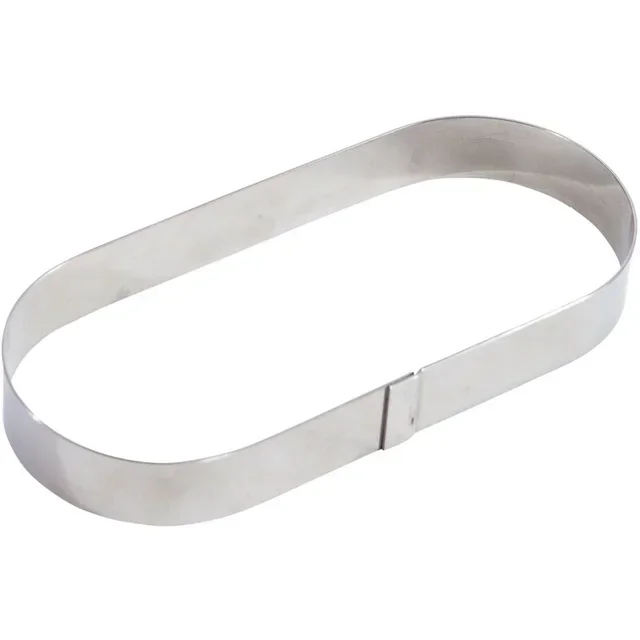 Rechteckige Edelstahl-Tarteform - Länge 24 cm