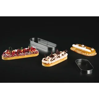 Stampo per Crostata Oblongo in Acciaio Inox - Lunghezza 20 cm